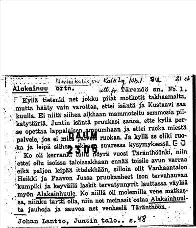 Bild på arkivkortet för arkivposten Alakainuu