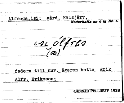 Bild på arkivkortet för arkivposten Alfreds, isi