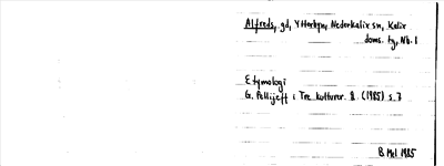 Bild på arkivkortet för arkivposten Alfreds