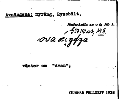 Bild på arkivkortet för arkivposten Avaängena