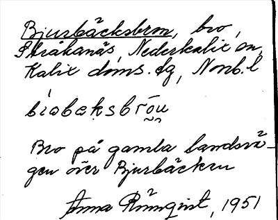 Bild på arkivkortet för arkivposten Bjurbäcksbron
