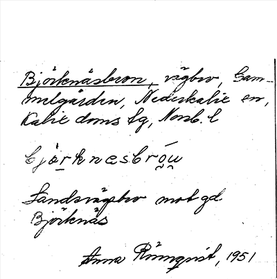Bild på arkivkortet för arkivposten Björknäsbron