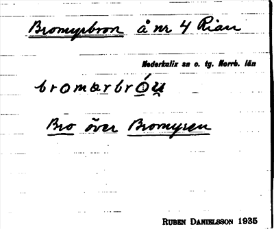 Bild på arkivkortet för arkivposten Bromyrbron