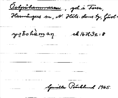Bild på arkivkortet för arkivposten Östpåhammaren
