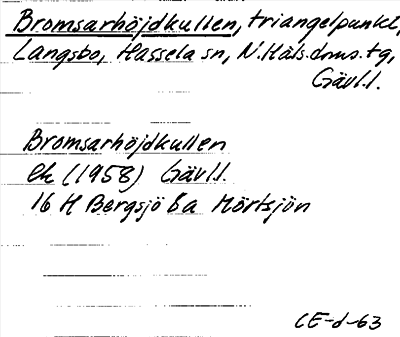 Bild på arkivkortet för arkivposten Bromsarhöjdkullen