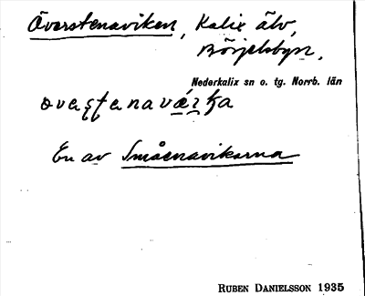 Bild på arkivkortet för arkivposten Överstenaviken