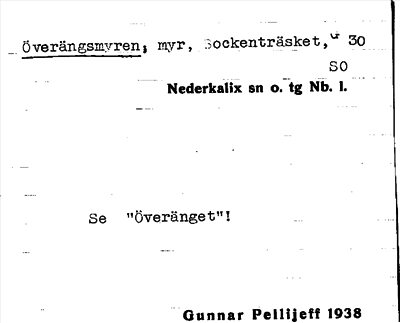 Bild på arkivkortet för arkivposten Överängsmyren, se Överänget