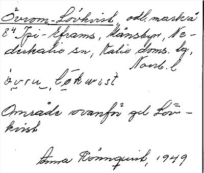 Bild på arkivkortet för arkivposten Övrom-Lövkvist