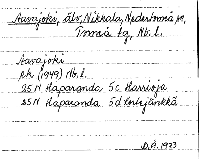 Bild på arkivkortet för arkivposten Aavajoki