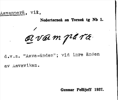 Bild på arkivkortet för arkivposten Aavanperä