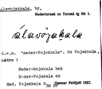 Bild på arkivkortet för arkivposten Alavojakkala