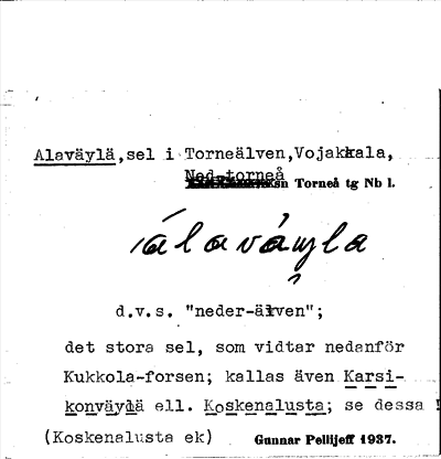 Bild på arkivkortet för arkivposten Alaväylä