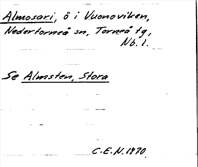 Bild på arkivkortet för arkivposten Almosari, se Almsten, Stora