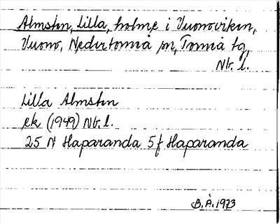Bild på arkivkortet för arkivposten Almsten, Lilla