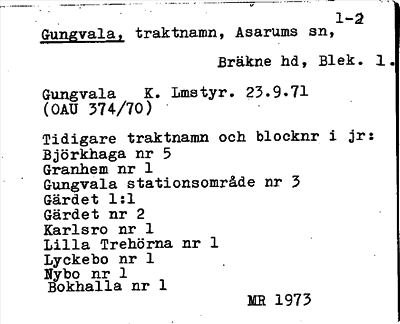 Bild på arkivkortet för arkivposten Gungvala