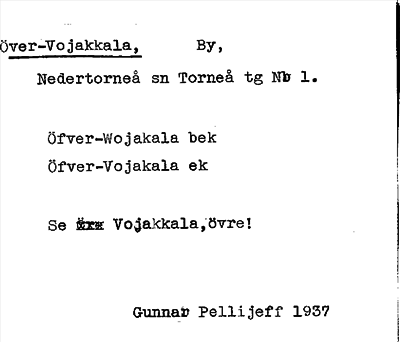Bild på arkivkortet för arkivposten Över-Vojakkala