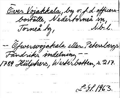Bild på arkivkortet för arkivposten Över Vojakkala