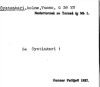 Bild på arkivkortet för arkivposten Öystenkari, se Öystinkari