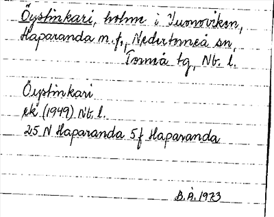 Bild på arkivkortet för arkivposten Öystinkari