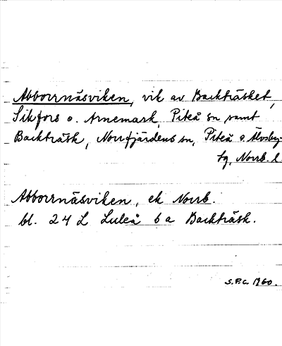 Bild på arkivkortet för arkivposten Abborrnäsviken