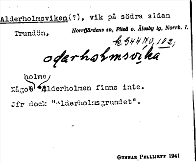 Bild på arkivkortet för arkivposten Alderholmsviken(?)