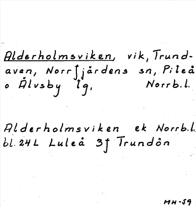 Bild på arkivkortet för arkivposten Alderholmsviken