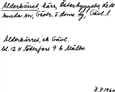 Bild på arkivkortet för arkivposten Alderkärret