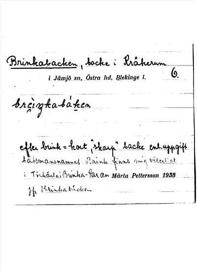 Bild på arkivkortet för arkivposten Brinkabacken