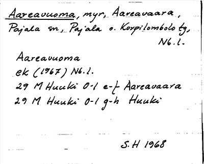 Bild på arkivkortet för arkivposten Aareavuoma