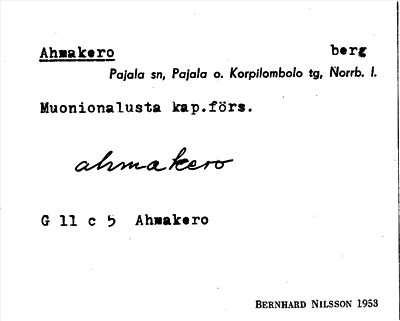 Bild på arkivkortet för arkivposten Ahmakero