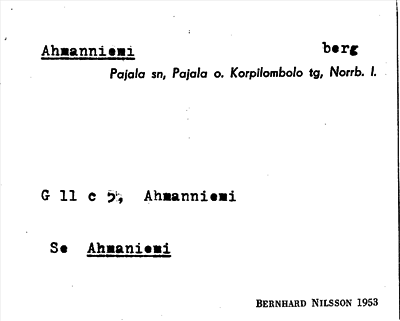 Bild på arkivkortet för arkivposten Ahmanniemi, se Ahmaniemi