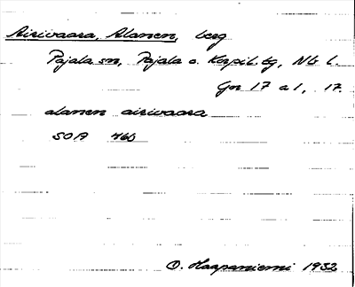 Bild på arkivkortet för arkivposten Airivaara, Alanen