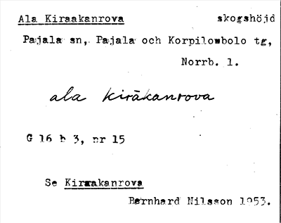 Bild på arkivkortet för arkivposten Ala Kiraakanrova