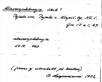 Bild på arkivkortet för arkivposten Alasenpäänoja