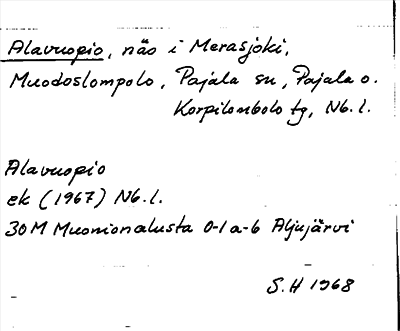 Bild på arkivkortet för arkivposten Alavuopio