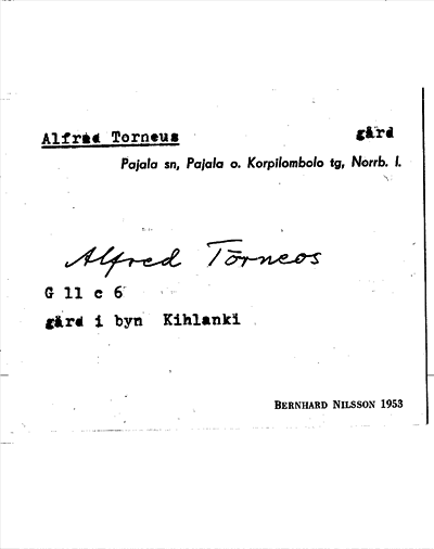 Bild på arkivkortet för arkivposten Alfred Torneus