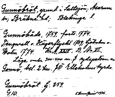 Bild på arkivkortet för arkivposten Gunnöbröt