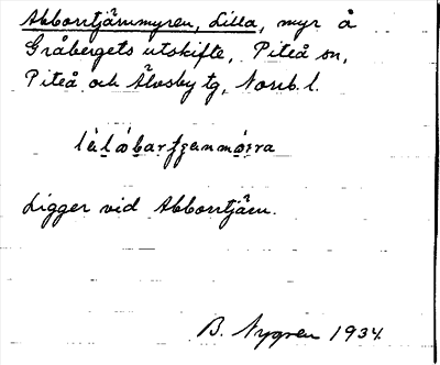 Bild på arkivkortet för arkivposten Abborrtjärnmyren, Lilla