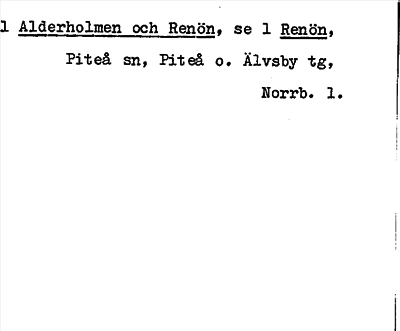 Bild på arkivkortet för arkivposten Alderholmen och Renön, se 1 Renön