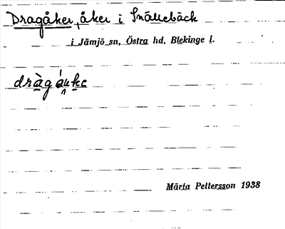 Bild på arkivkortet för arkivposten Dragåker