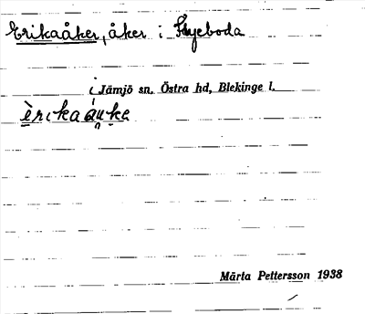 Bild på arkivkortet för arkivposten Erikaåker