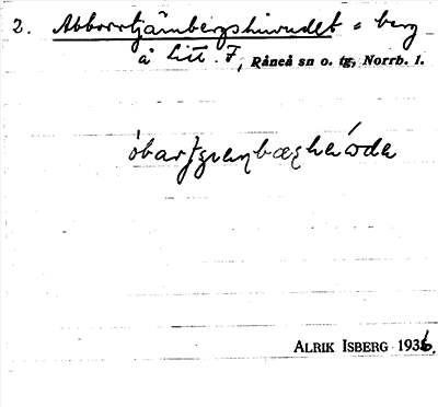 Bild på arkivkortet för arkivposten Abborrtjärnbergshuvudet