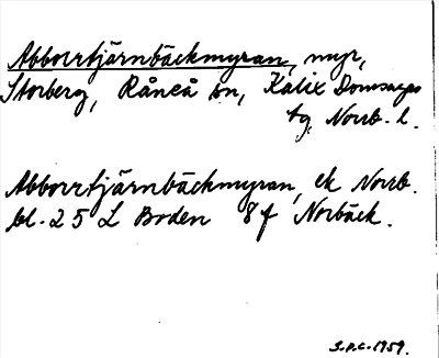 Bild på arkivkortet för arkivposten Abborrtjärnbäckmyran