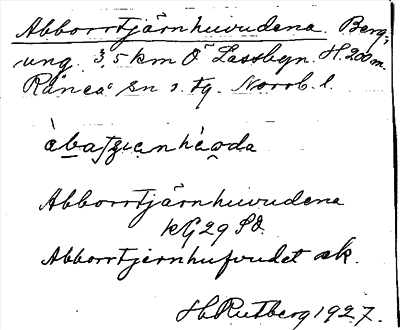 Bild på arkivkortet för arkivposten Abborrtjärnhuvudena