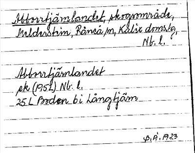 Bild på arkivkortet för arkivposten Abborrtjärnlandet