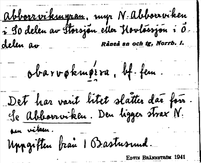 Bild på arkivkortet för arkivposten Abborrvikmyran