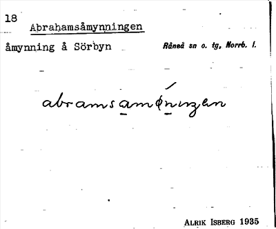 Bild på arkivkortet för arkivposten Abrahamsåmynningen