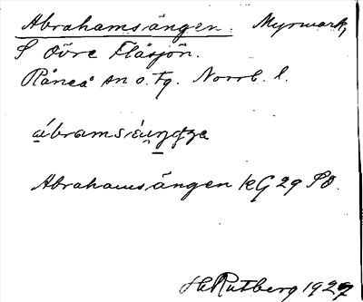 Bild på arkivkortet för arkivposten Abrahamsängen
