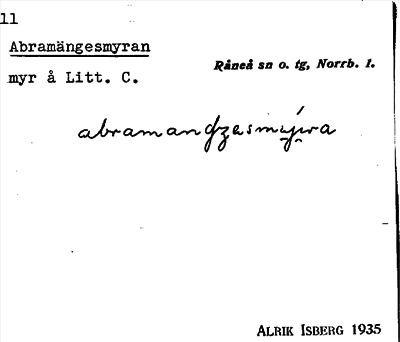 Bild på arkivkortet för arkivposten Abramängesmyran