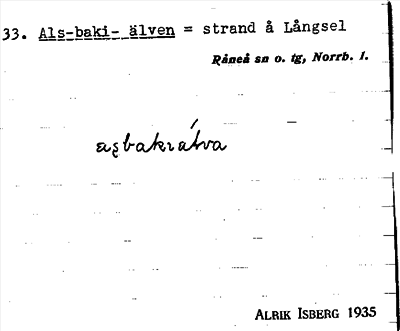 Bild på arkivkortet för arkivposten Als-baki-älven